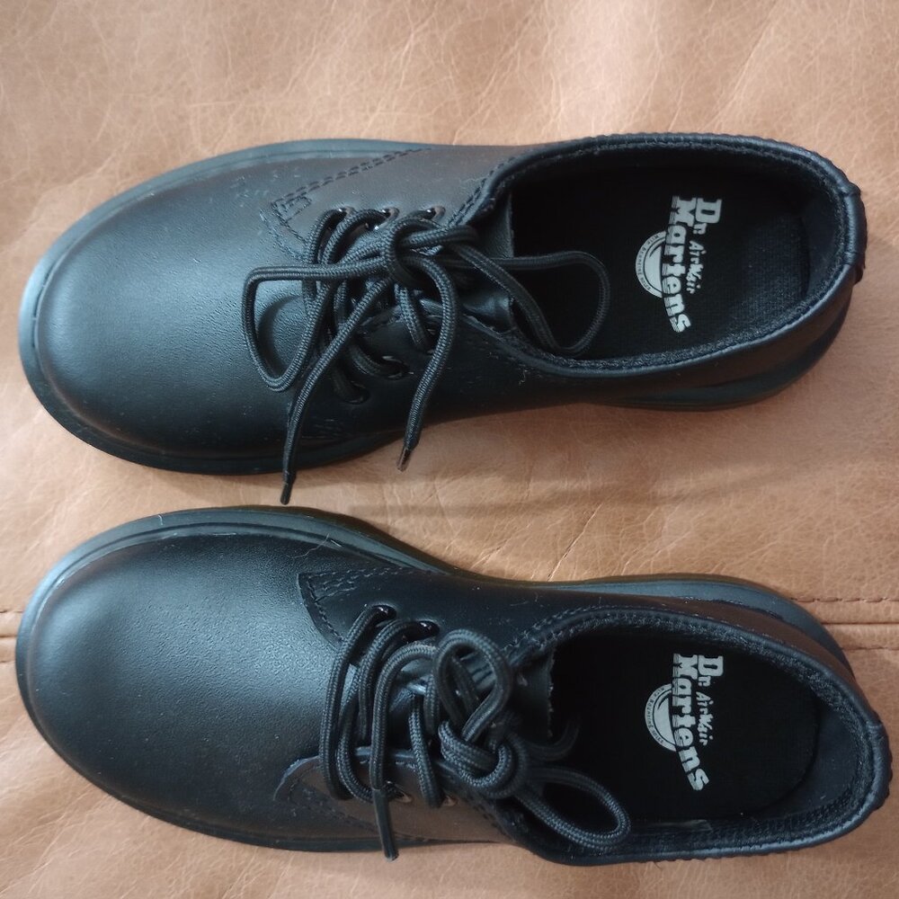 Dr Martens  Junior 1461 Softy T Leather Shoes in Black Junior Little Kid US 12